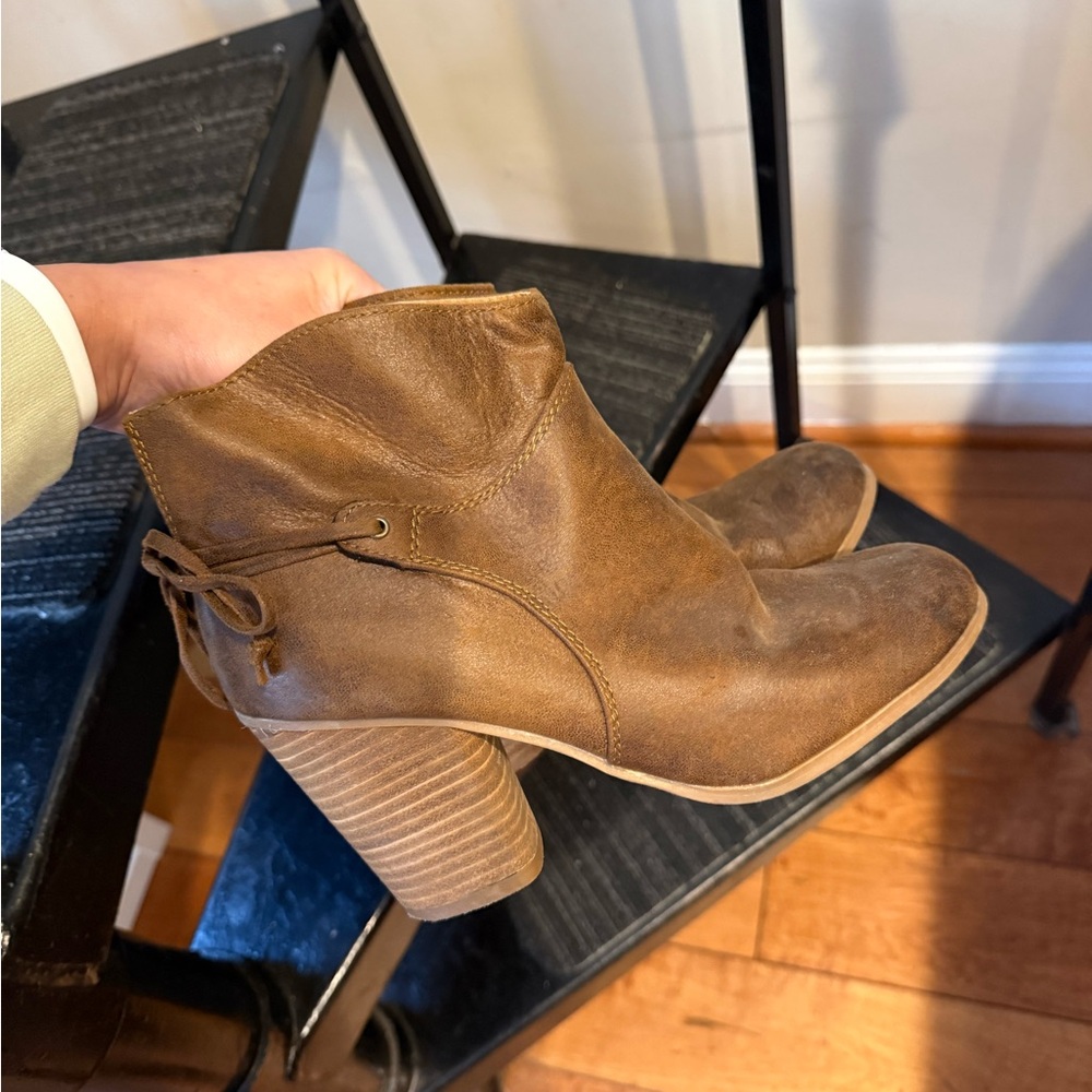 Brown Leather Ankle Boots